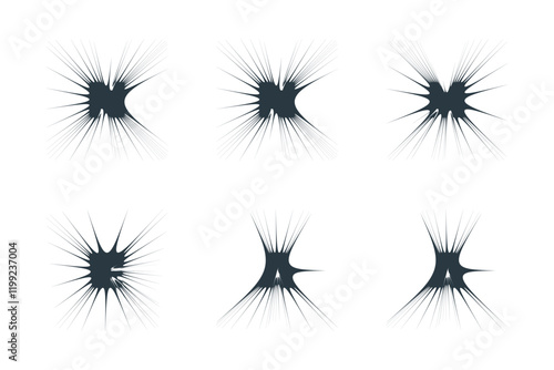 Abstract sparkle shape, sign and Contemporary Symbols