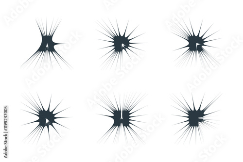 Abstract sparkle shape, sign and Contemporary Symbols