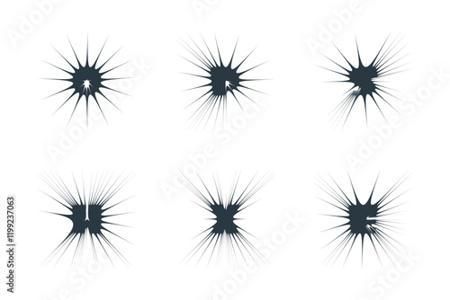 Abstract sparkle shape, sign and Contemporary Symbols