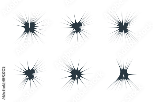 Abstract sparkle shape, sign and Contemporary Symbols