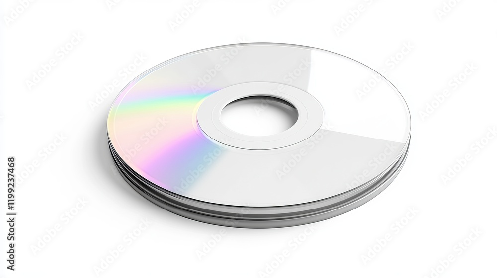 A realistic white CD template isolated on a white background, complete with a clipping path A realistic white CD template isolated on a white background, complete with a clipping path