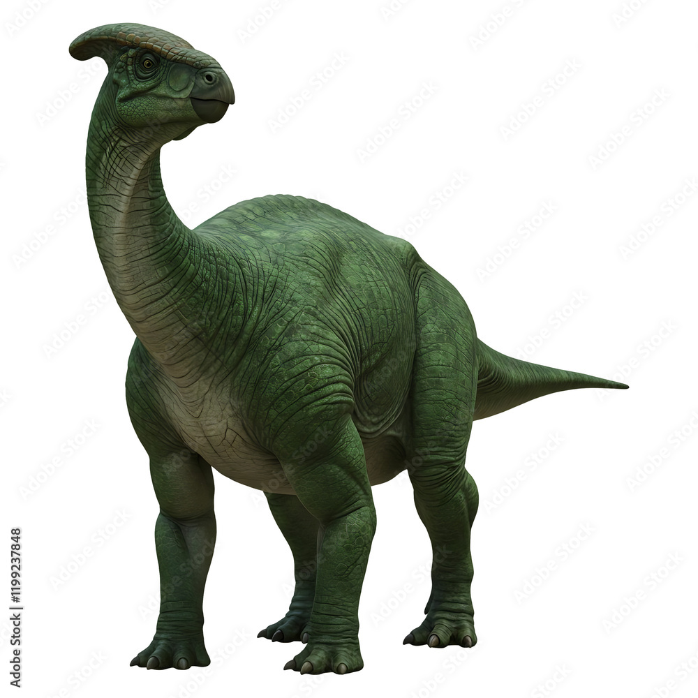 Naklejka premium Green Dinosaur Portrait