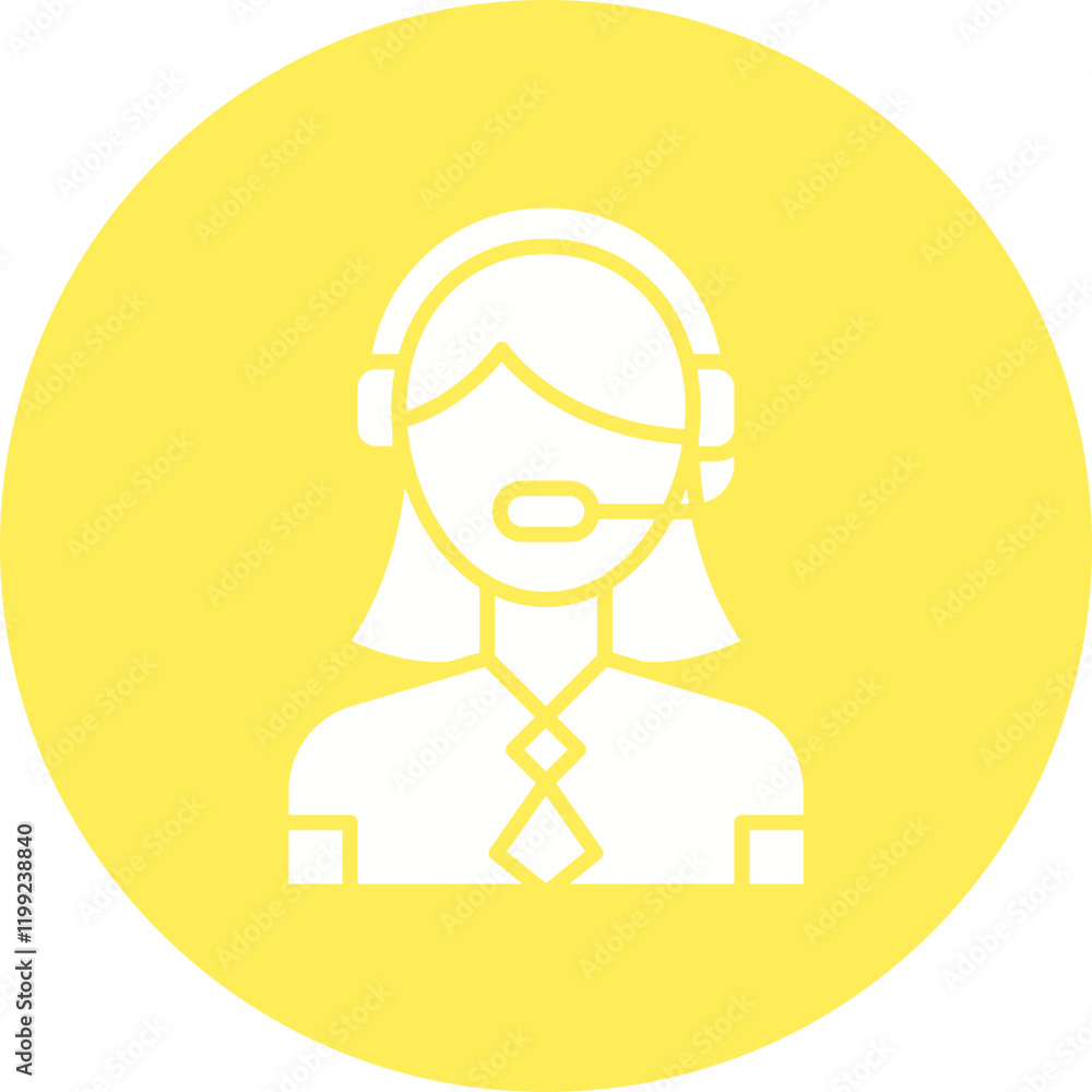 Call Center Agent icon single vector illustration Call Center Agent icon single vector illustration