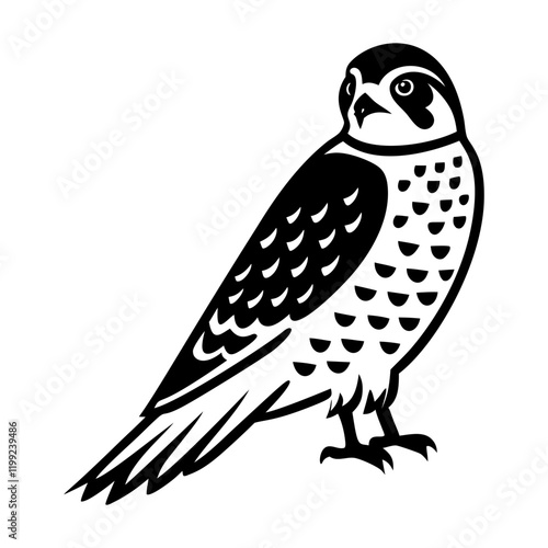 American kestrel icon designed in solid style