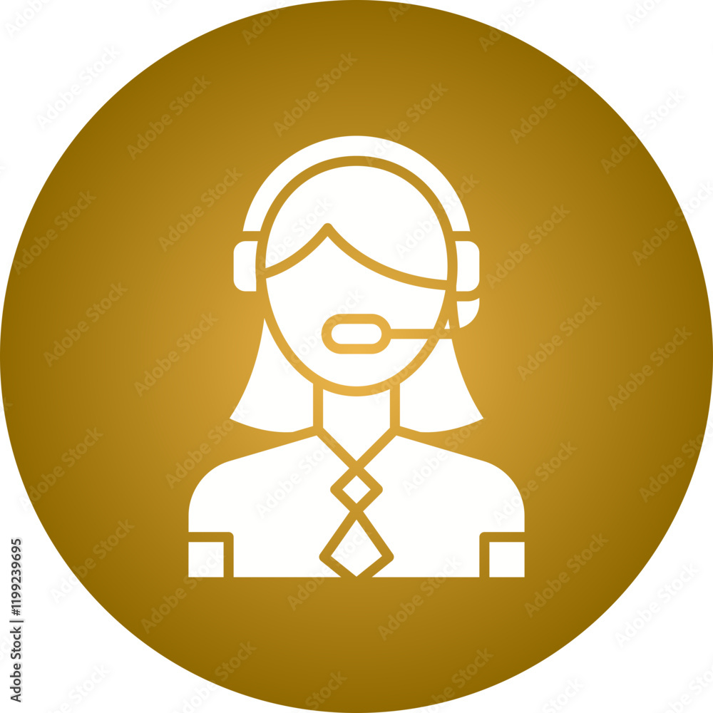 Call Center Agent icon single vector illustration Call Center Agent icon single vector illustration