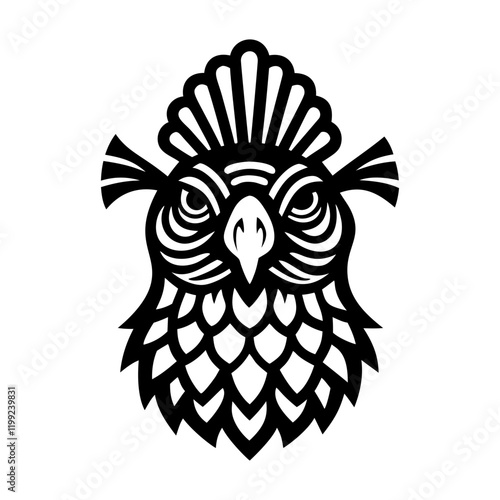 Capercaillie icon in glyph style