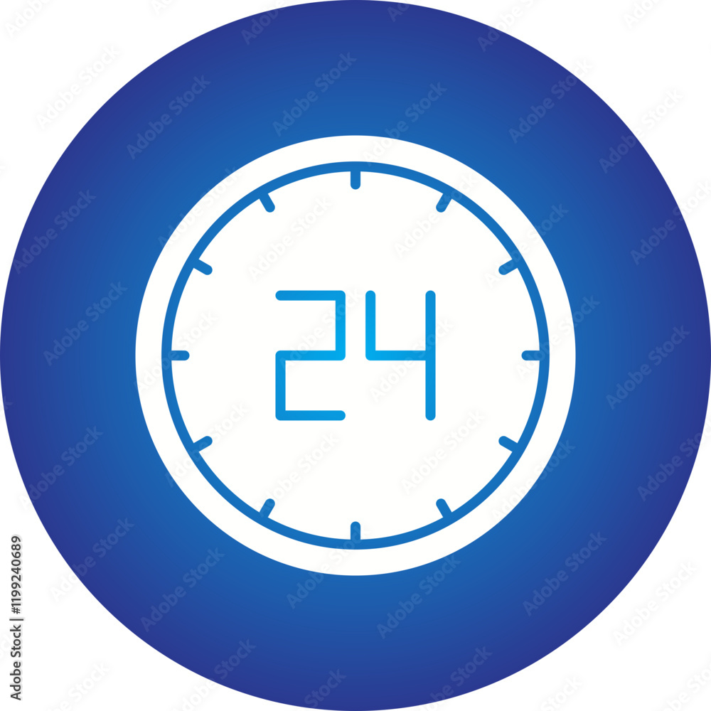 24 Hours icon single vector illustration 24 Hours icon single vector illustration