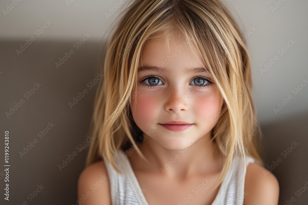 Portrait of a young girl with natural beauty and soft light Portrait of a young girl with natural beauty and soft light