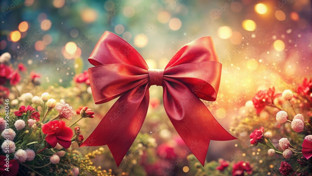 Romantic double exposure photography: elegant red ribbon bows create festive, enchanting images. Romantic double exposure photography: elegant red ribbon bows create festive, enchanting images.