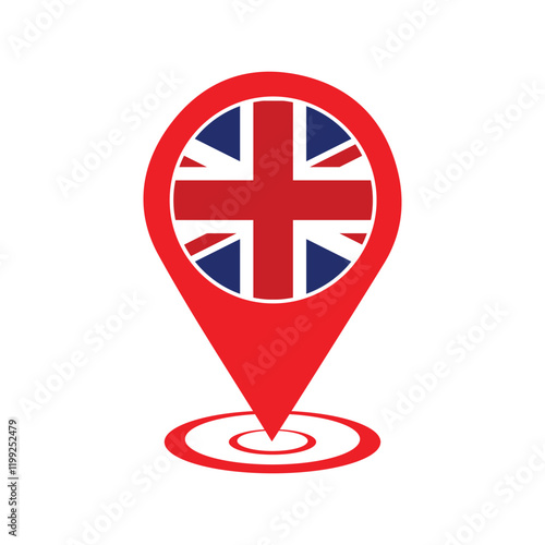 Location Marker with United Kingdom Flag, UK flag location pin, map pointer Vector illustration. Free Download Location Marker with United Kingdom Flag, UK flag location pin, map pointer Vector illustration. - GFXLoad