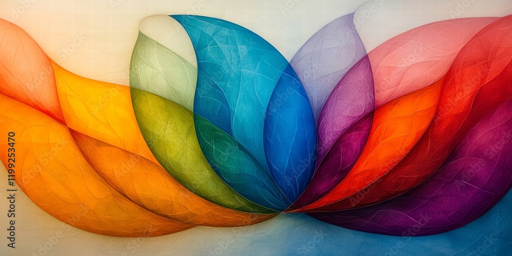Colorful Spectrum of Translucent Layers Creating Visual Harmony
Colorful Spectrum of Translucent Layers Creating Visual Harmony