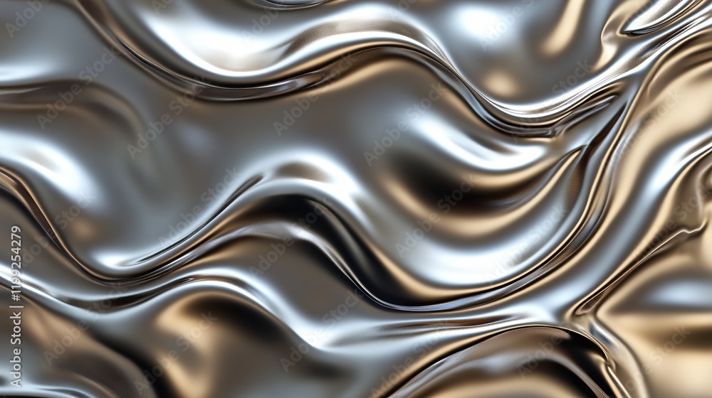 Abstract background of flowing liquid metal with metallic texture and waves. Abstract background of flowing liquid metal with metallic texture and waves.