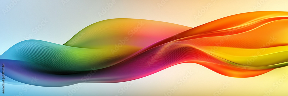 Fototapeta premium Colorful Gradient Wave Abstract Digital Art