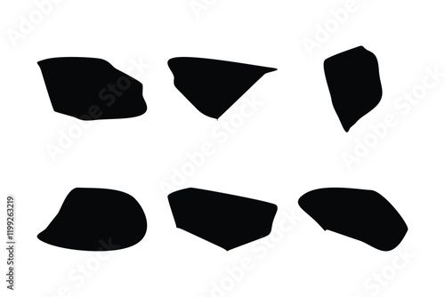 Blobs Liquid and fluid abstract shape 6 Set