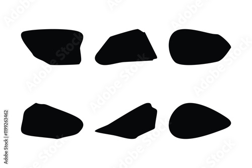 Blobs Liquid and fluid abstract shape 6 Set