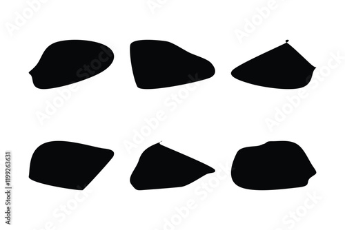 Blobs Liquid and fluid abstract shape 6 Set
