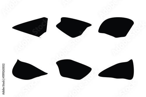 Blobs Liquid and fluid abstract shape 6 Set