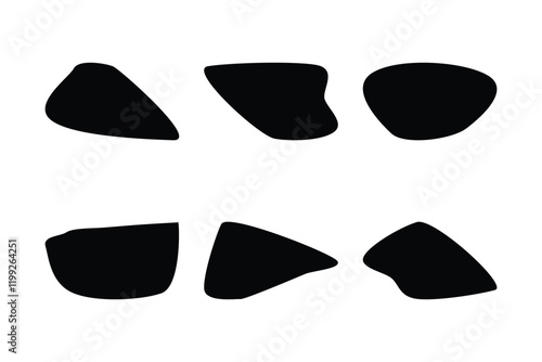 Blobs Liquid and fluid abstract shape 6 Set