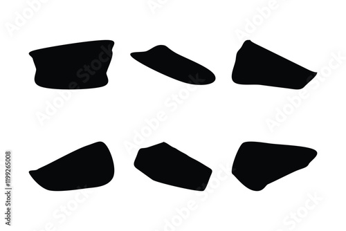 Blobs Liquid and fluid abstract shape 6 Set