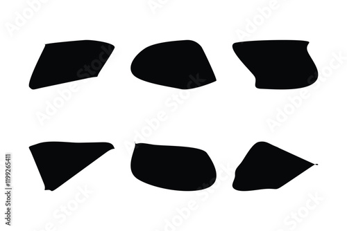 Blobs Liquid and fluid abstract shape 6 Set