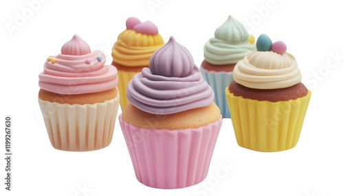 Wallpaper Mural Colorful Pastel Cupcakes Sweet Treats Dessert Decor Home Decor Whipped Cream Bakery Torontodigital.ca