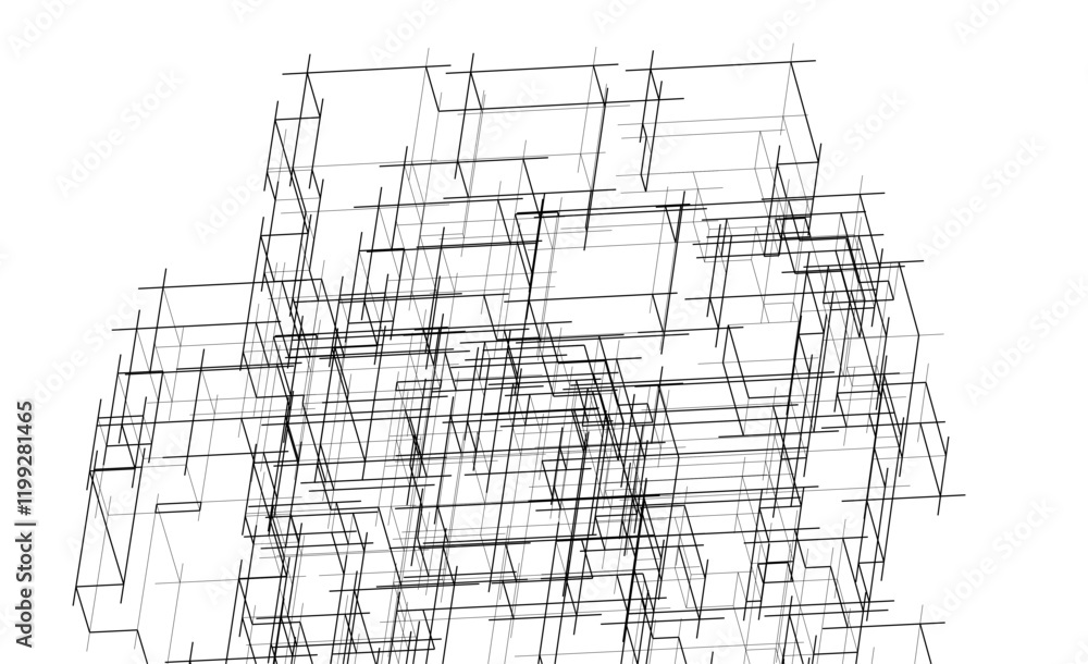 Fototapeta premium abstract lines geometric drawing