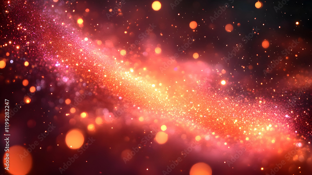 Vibrant Red and Orange Particle Glow Abstract Background Vibrant Red and Orange Particle Glow Abstract Background