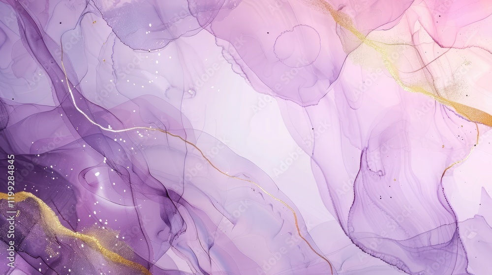 Naklejka premium Abstract Purple and Gold Marble background