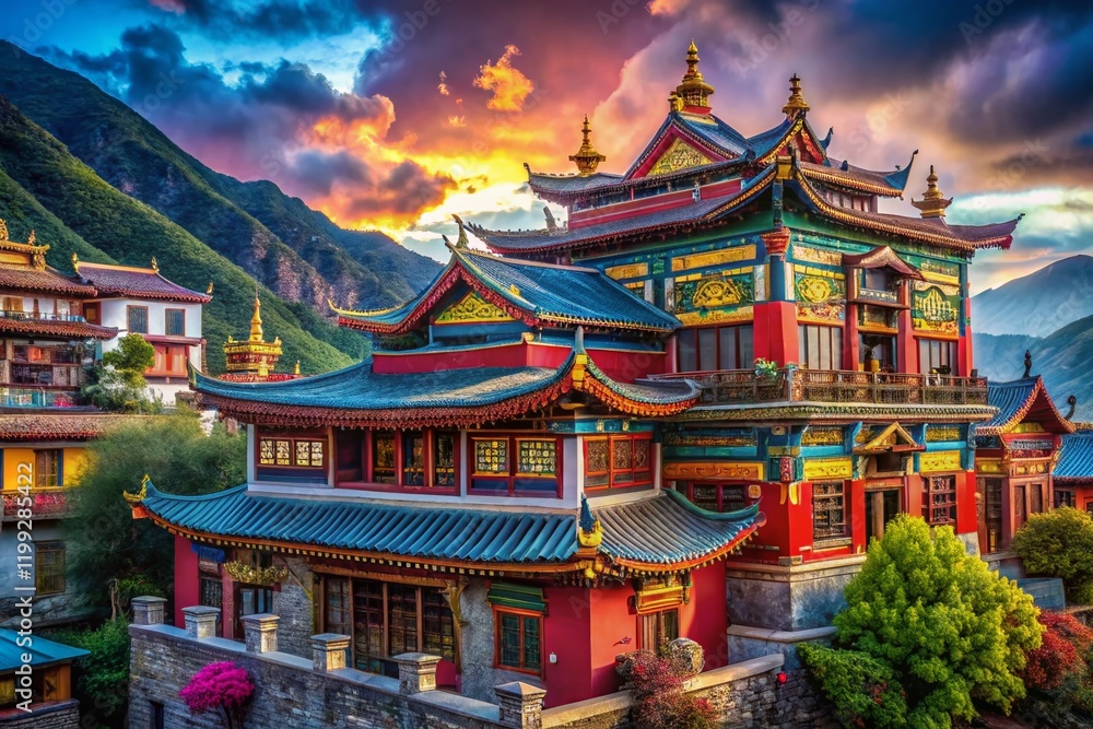 Surreal Western Sichuan House, China - AI Photography, Dreamlike Architecture Surreal Western Sichuan House, China - AI Photography, Dreamlike Architecture
