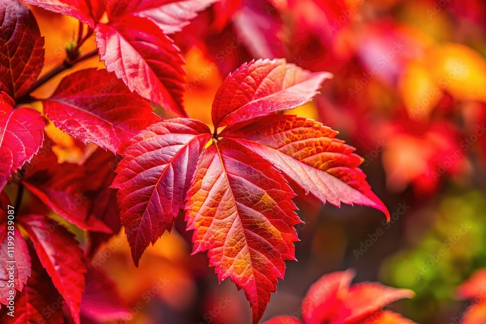 Stunning red fall leaves, a nature's masterpiece captured in detail; perfect autumn background. Stunning red fall leaves, a nature's masterpiece captured in detail; perfect autumn background.
