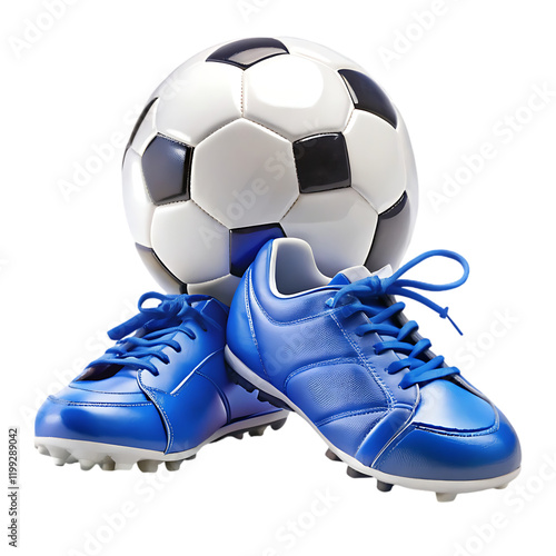 soccer shoes and soccer ball