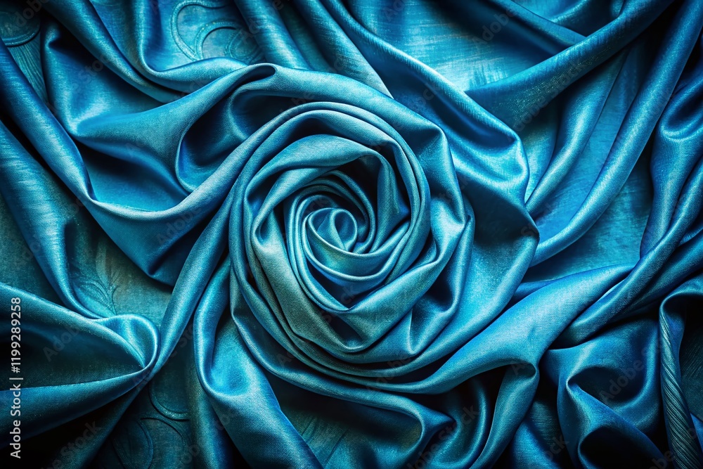 Obraz premium Vintage Blue Fabric Background AI Photo, Retro Style, Fabric Texture, Photography, Blue Material, Wallpaper, Design Inspiration