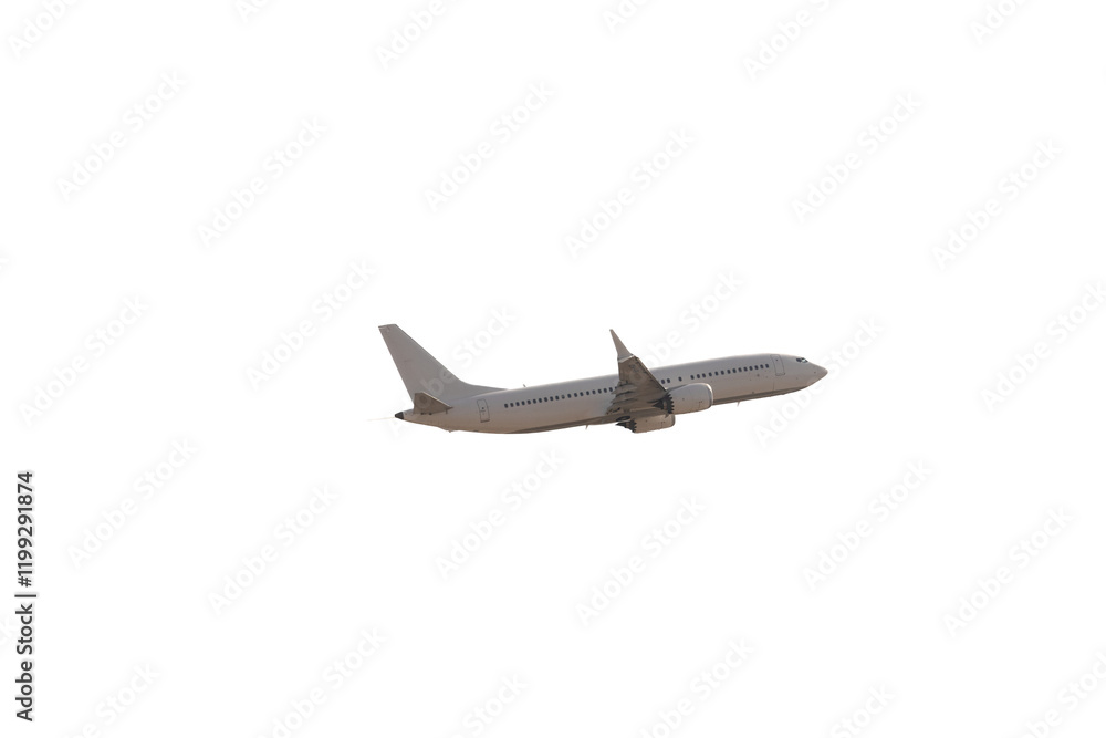 Passenger plane in png format. Airplane taking off isolated on transparent background. No people, nobody. Passenger plane in png format. Airplane taking off isolated on transparent background. No people, nobody.