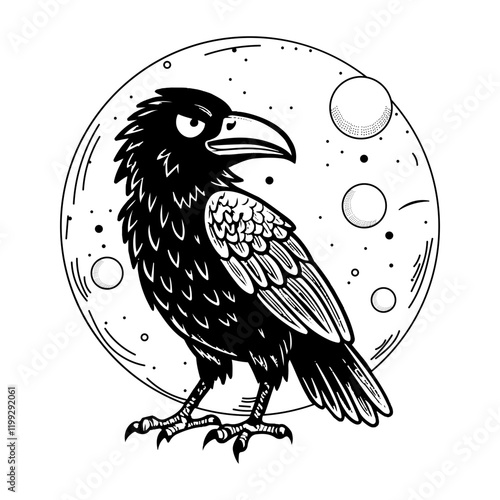 A vintage style illustration of a plover bird