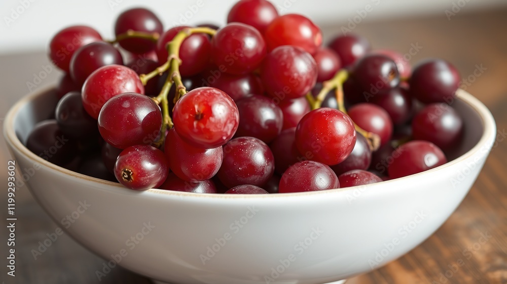 Red Grapes in Bowl - High Resolution AI Photo Collection Red Grapes in Bowl - High Resolution AI Photo Collection