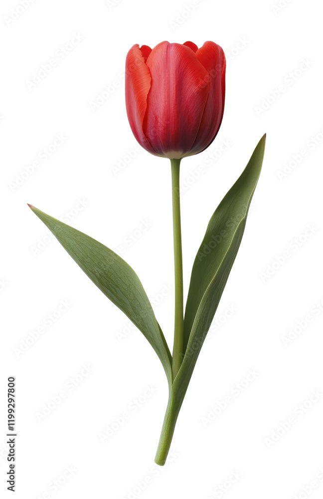 Pink tulip flower with a stem Pink tulip flower with a stem