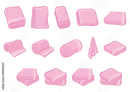  Illustration of towels