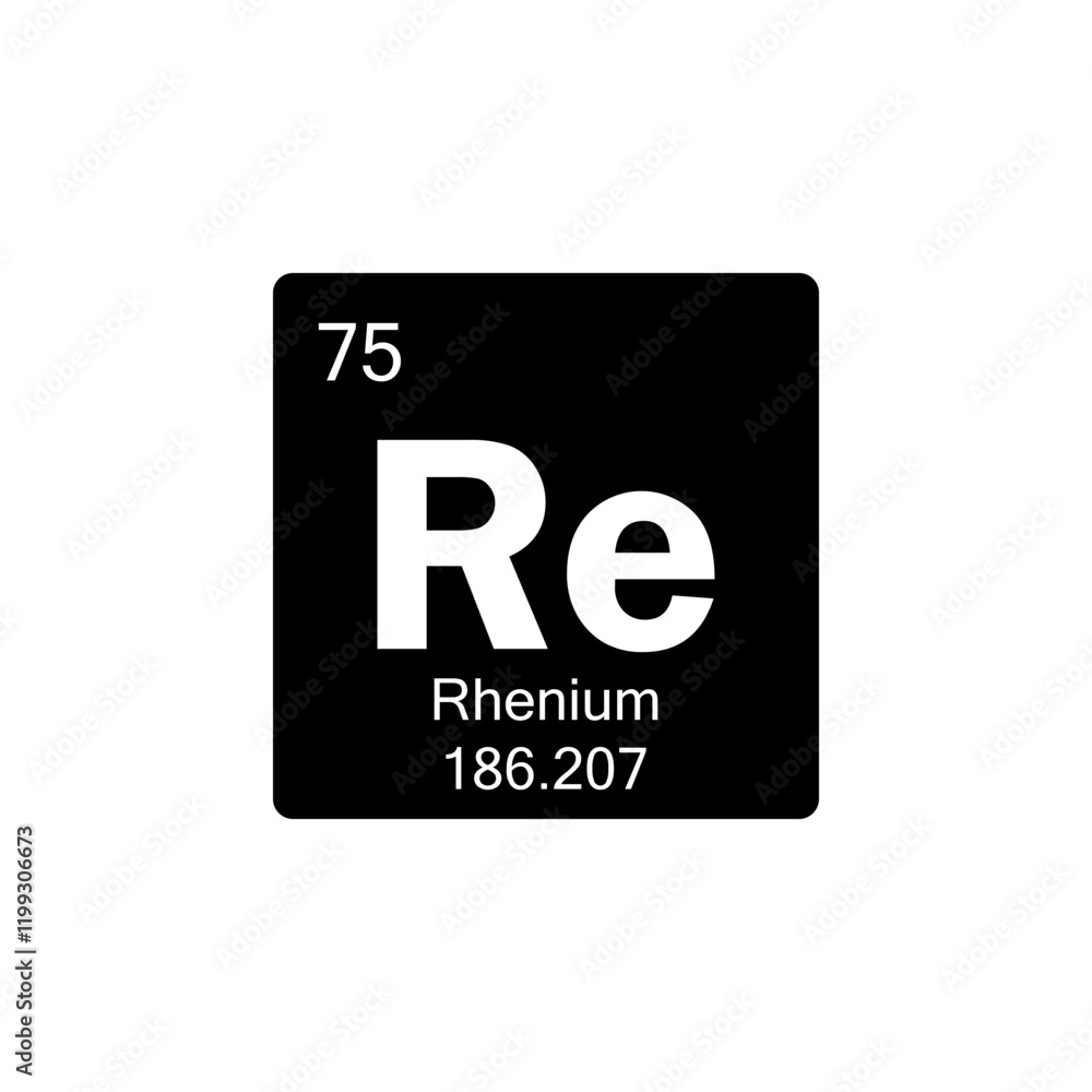 periodic table Rhenium glyph icon periodic table Rhenium glyph icon