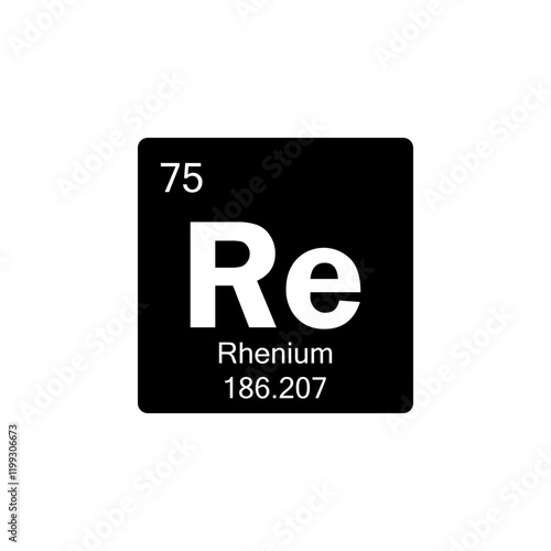 periodic table Rhenium glyph icon