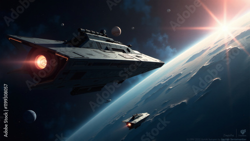 Wallpaper Mural Sci-Fi Space Exploration Illustration Torontodigital.ca