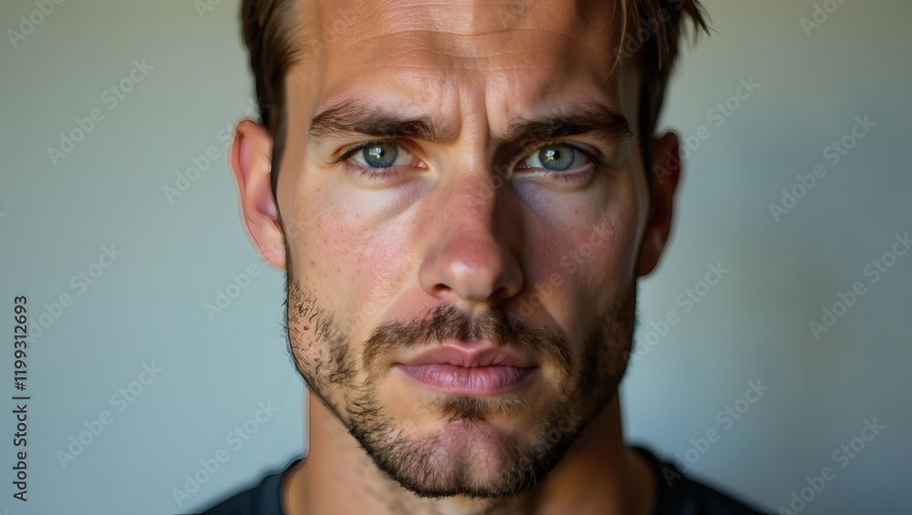 Detailed Hyperrealistic Man Portrait Detailed Hyperrealistic Man Portrait