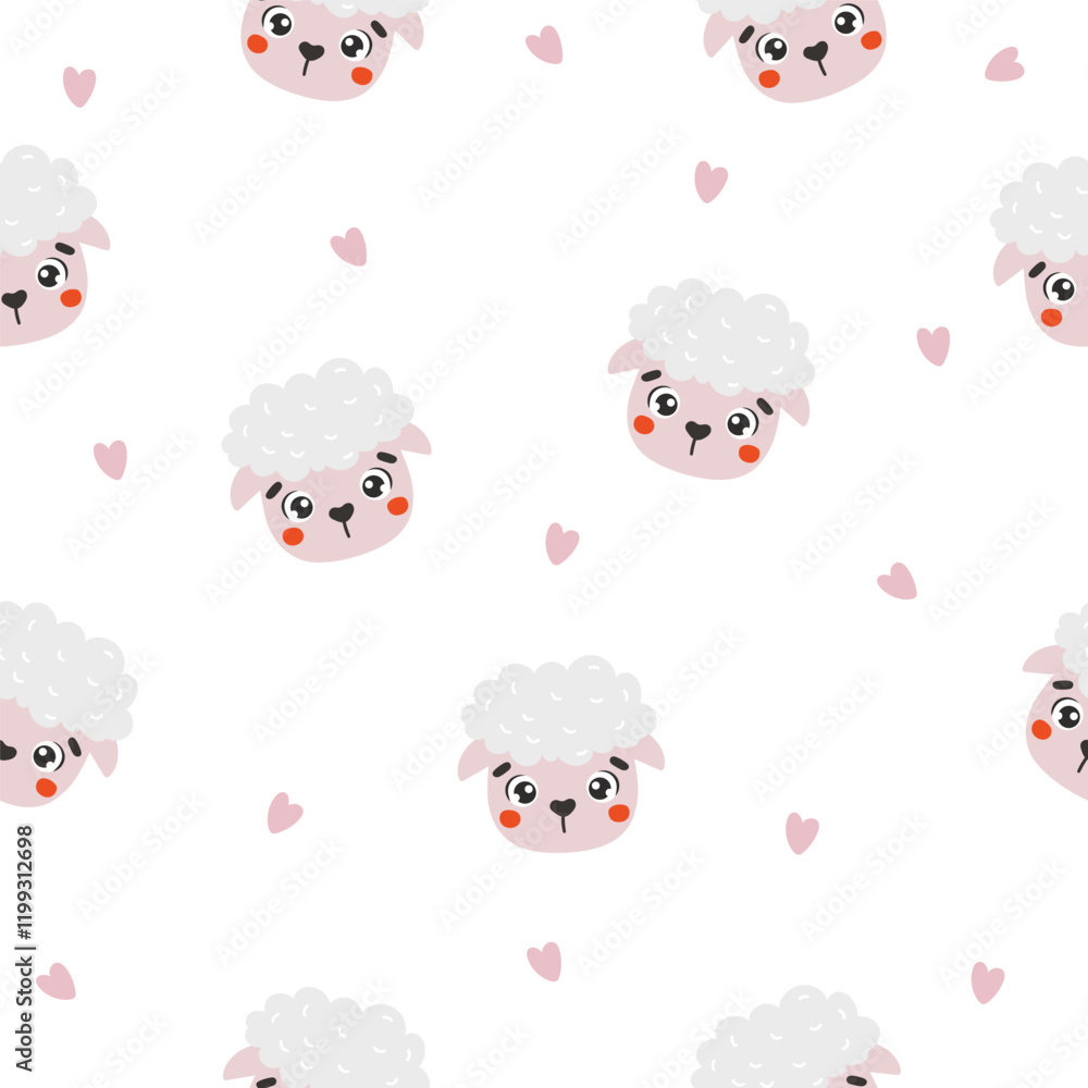 Farm animals pattern, cute farm animals, kids pattern, farm vector, cartoon, seamless pattern Farm animals pattern, cute farm animals, kids pattern, farm vector, cartoon, seamless pattern