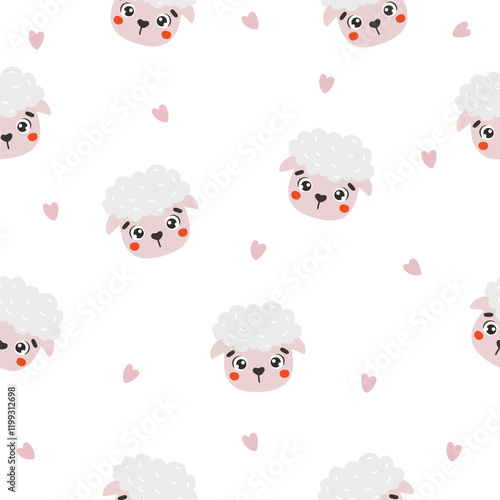 Farm animals pattern, cute farm animals, kids pattern, farm vector, cartoon, seamless pattern