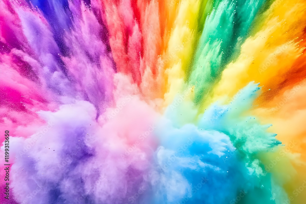 Vibrant rainbow powder explosion, colorful burst of pigment, dynamic abstract art background. Vibrant rainbow powder explosion, colorful burst of pigment, dynamic abstract art background.