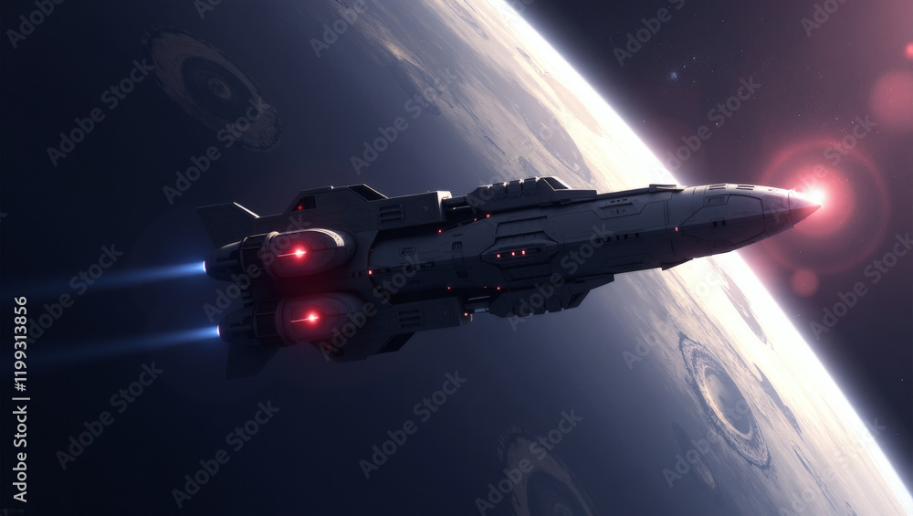 Obraz premium Sci-Fi Space Travel Exploration