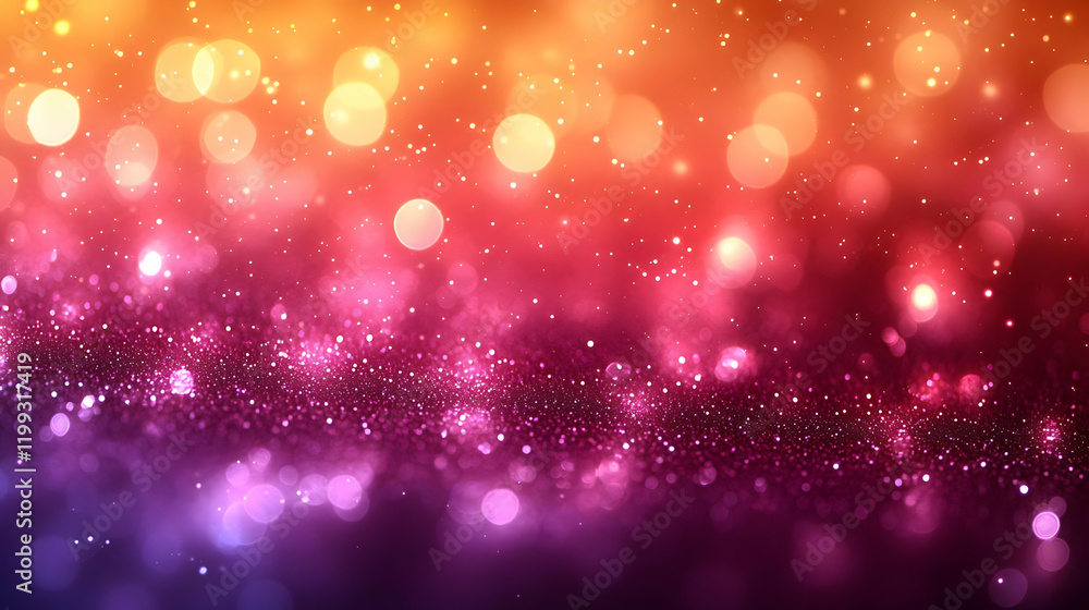 Warm and Cool Color Gradient Bokeh Background with Sparkling Lights and Glitter Warm and Cool Color Gradient Bokeh Background with Sparkling Lights and Glitter