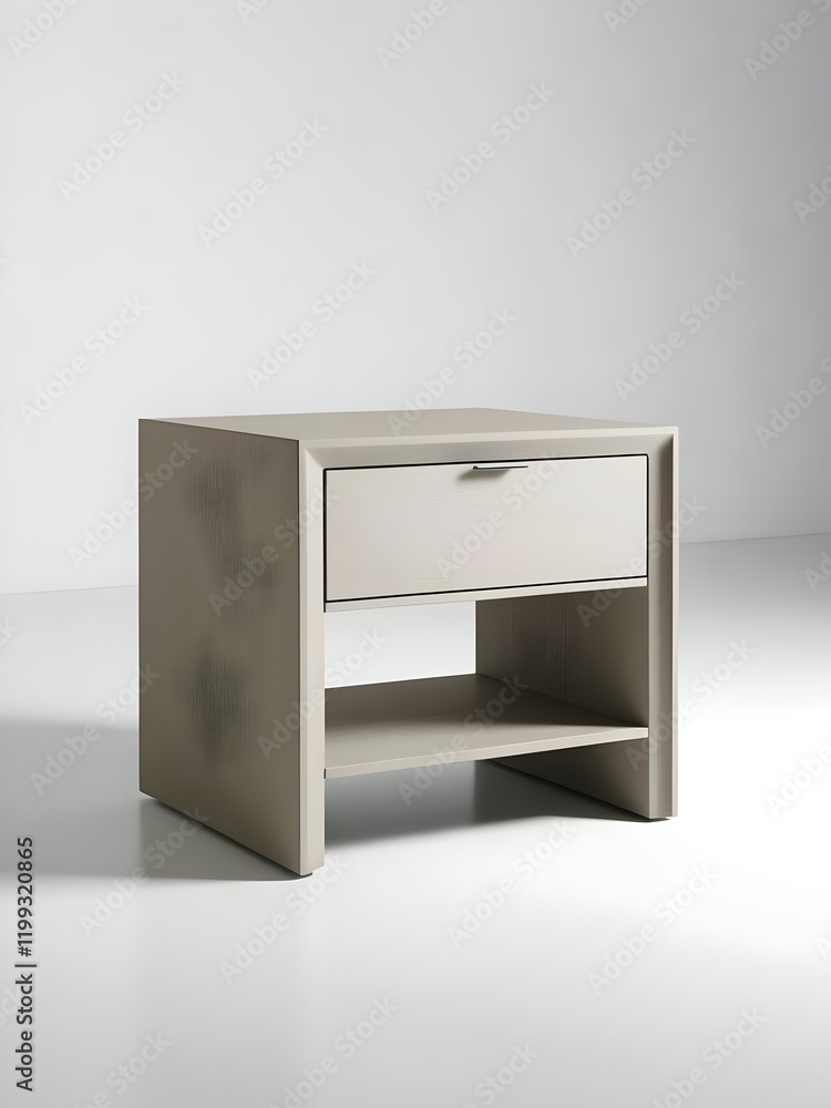 Modern Minimalist Nightstand with Single Drawer Modern Minimalist Nightstand with Single Drawer