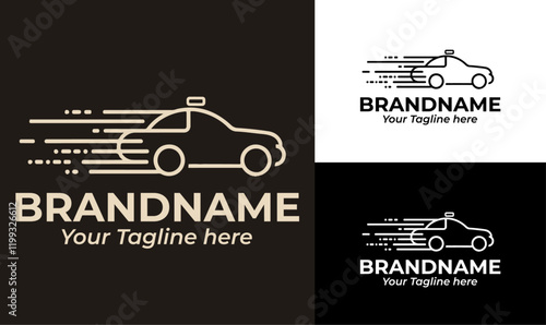Speed Taxi Logo Design Template for Ride Services, Transportation, and Fast Delivery Businesses