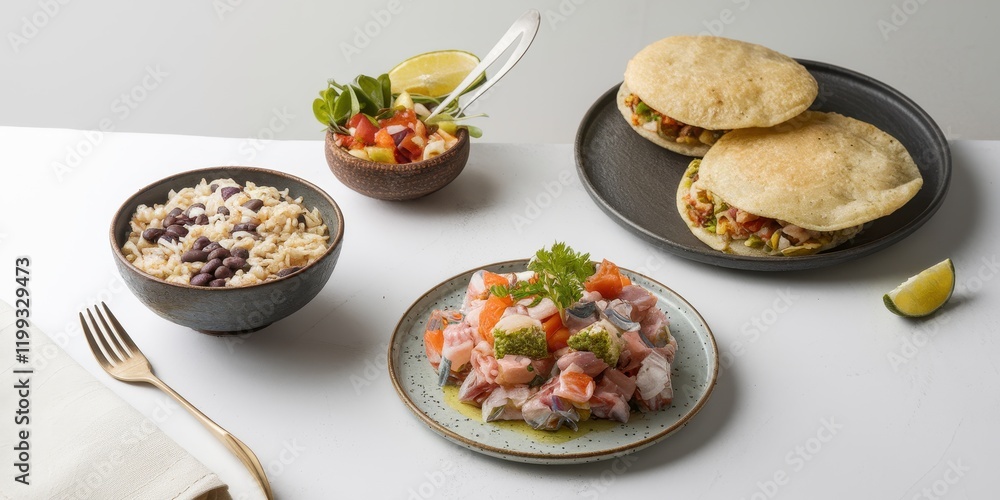 Delicious Latin American Cuisine Food Platter Delicious Latin American Cuisine Food Platter