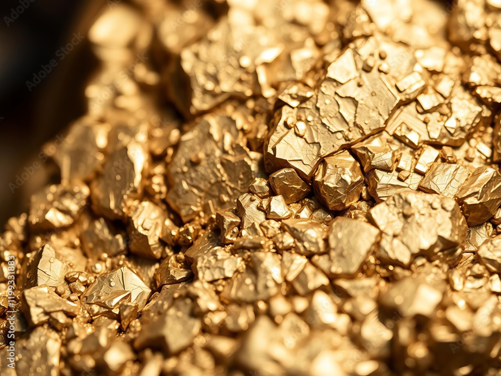 Close up of golden mineral rock texture, abstract background with shiny metallic finish and intricate details, metallic, mineral, close up Close up of golden mineral rock texture, abstract background with shiny metallic finish and intricate details, metallic, mineral, close up